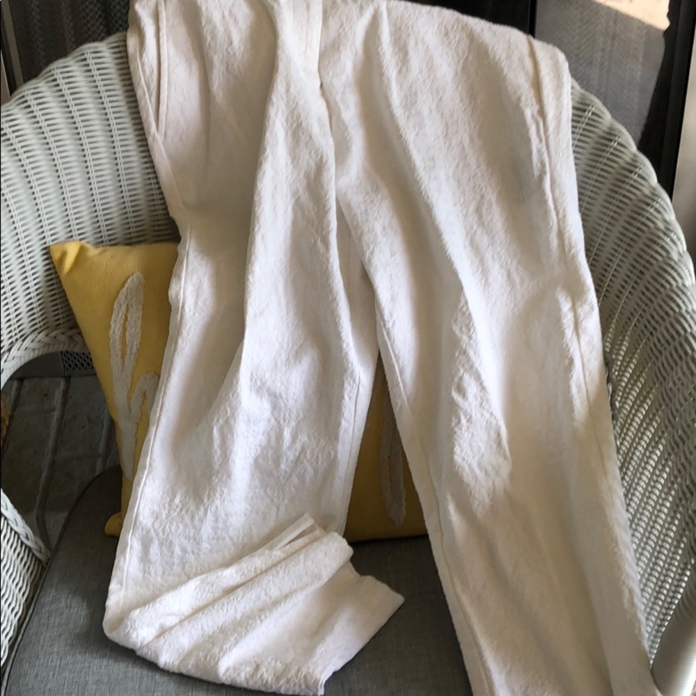 White patterned dress slack